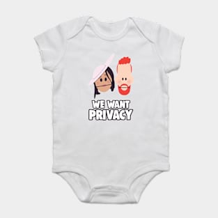 We Want Privacy Harry and Meghan South Park Baby Bodysuit